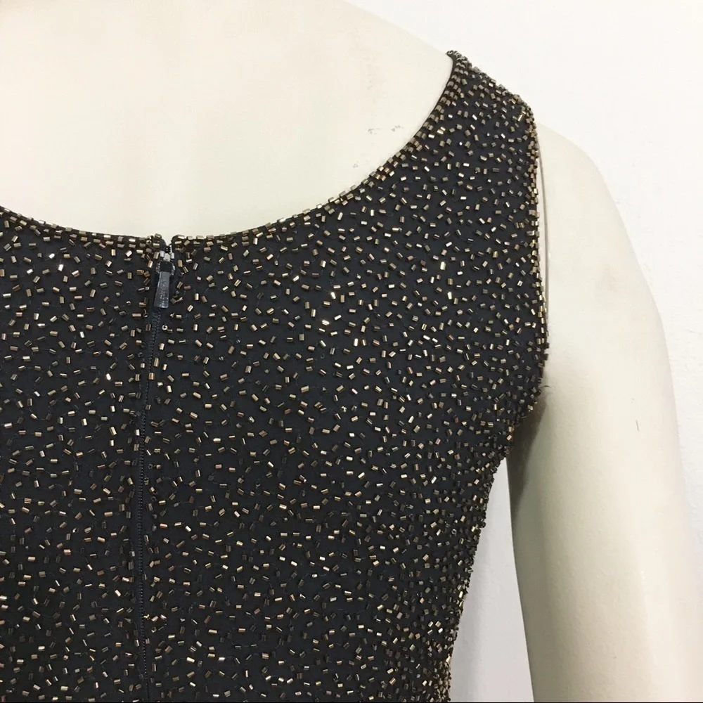Bieff Basix little black dress Silk Beaded - Picture 6 of 7
